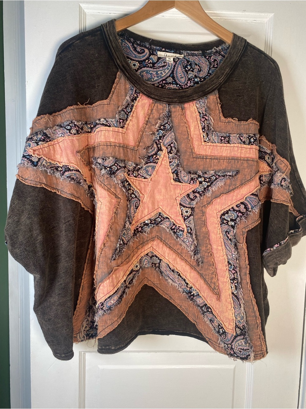 Oli&hali Boho Star Patchwork Women’s Top size xl